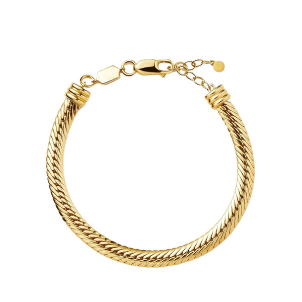 18k Gold Snake Bone Bracelet