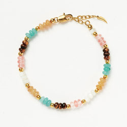 Colored Gemstone Beaded Bracelet