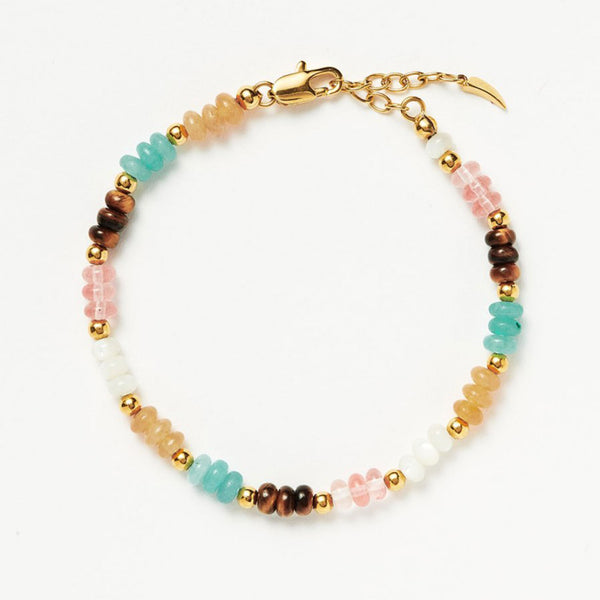 Colored Gemstone Beaded Bracelet