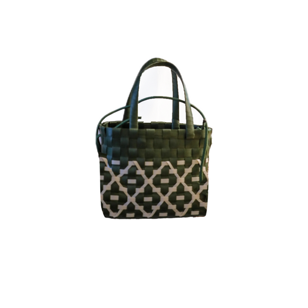 Colorful woven mini Picotin Bag