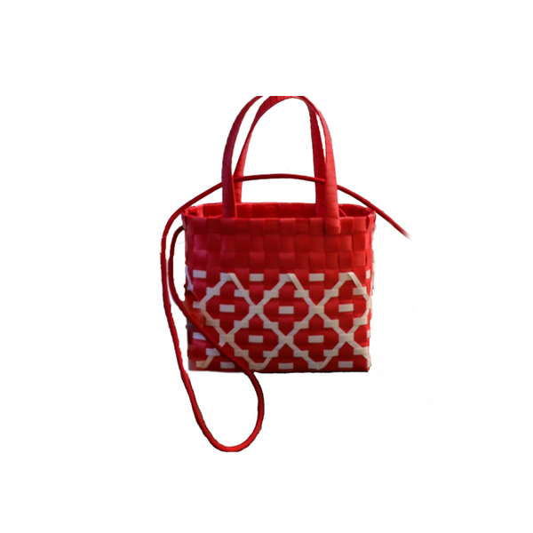 Colorful woven mini Picotin Bag