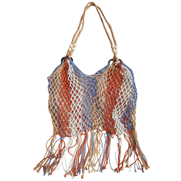 Cotton Rope Woven Tassel Tote Net Bags