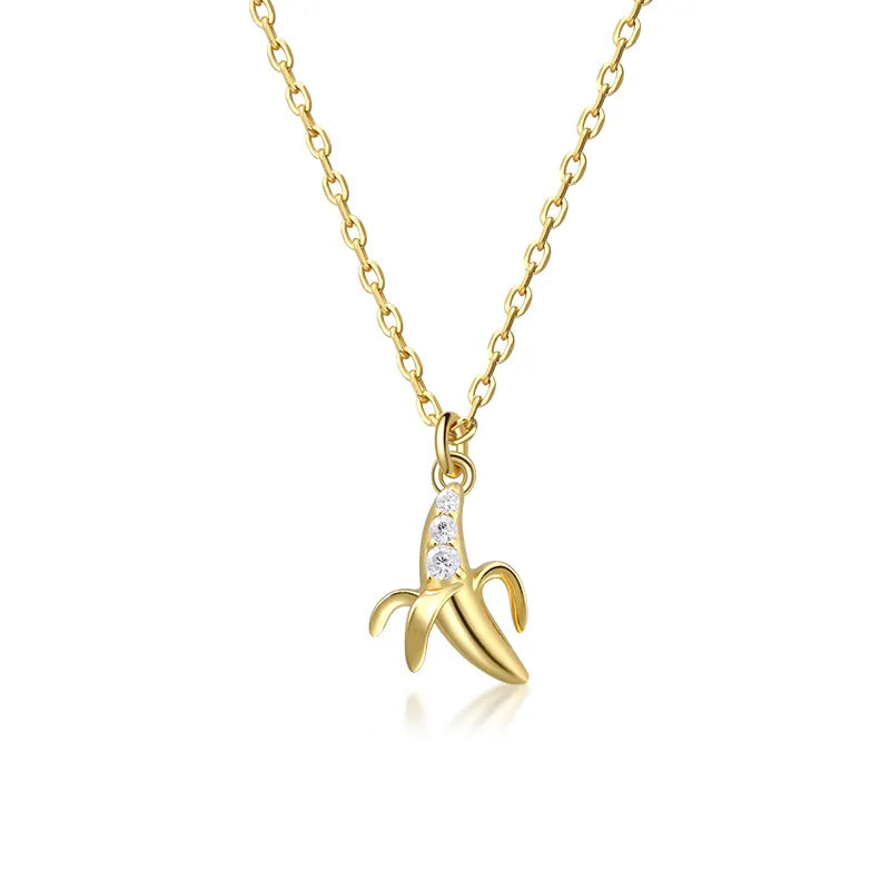 Dancing Banana Zircon Necklace