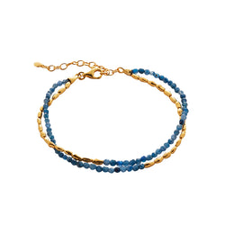 Kyanite Beaded Double Bracelet