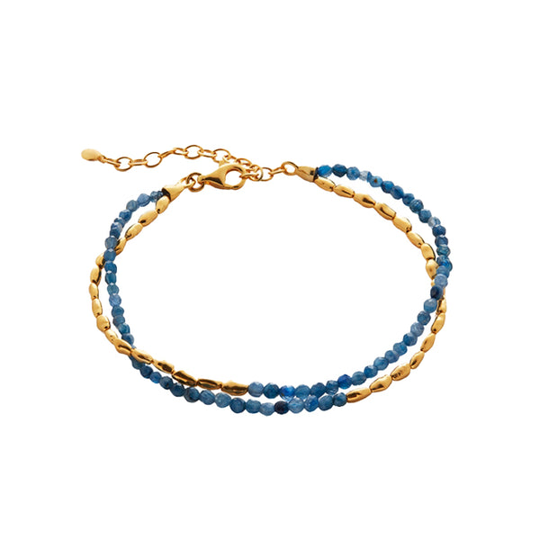 Kyanite Beaded Double Bracelet