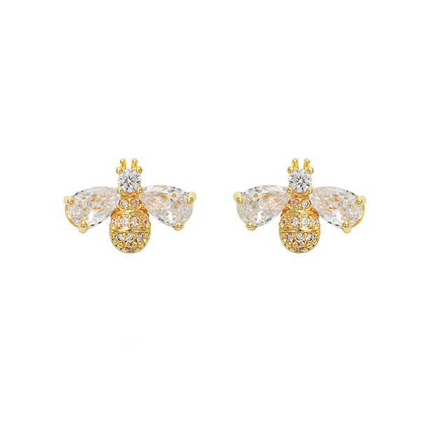 Little Bee Zircon Stud Earrings