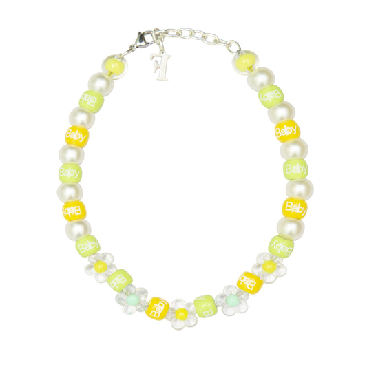 Pet Necklace-Pearl Series-Lemon Tea