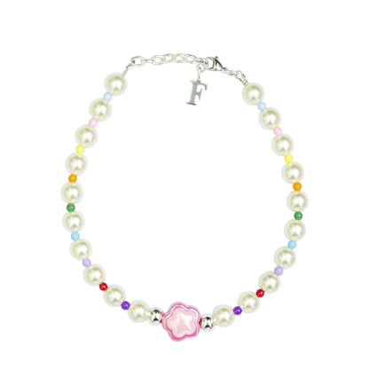 Pet Necklace-Pearl Series-Pearl Little Rainbow