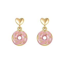 Pink Donut Love Earrings