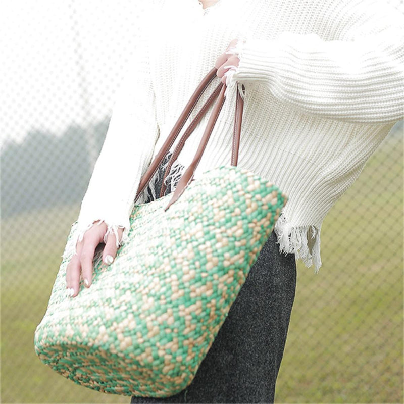 Santoril Style Handmade Straw Bag